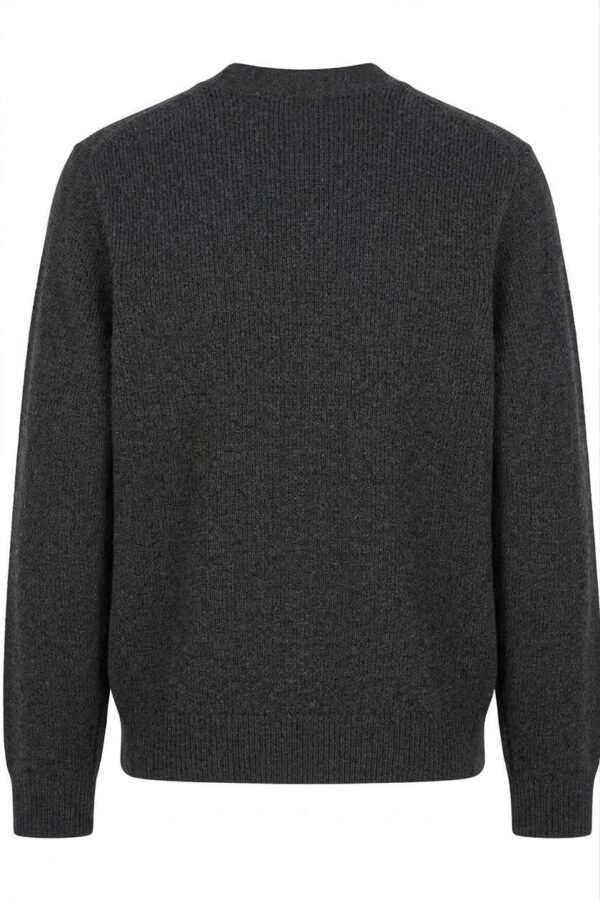 Cashmere V-Neck Cardigan – Charcoal Grey