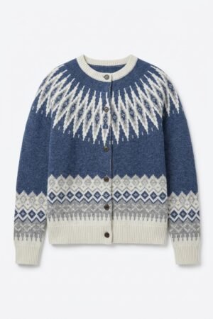 Cashmere Jacquard Cardigan