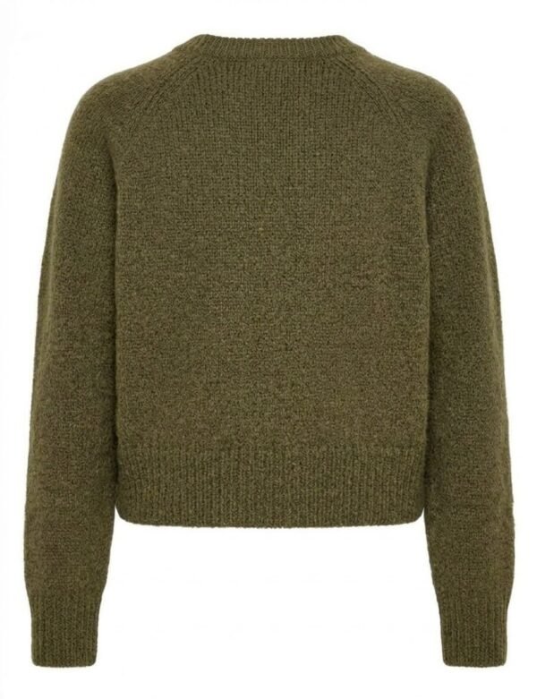 Merino Wool Knitted Cardigan Back Merino Wool Knitted Cardigan Back