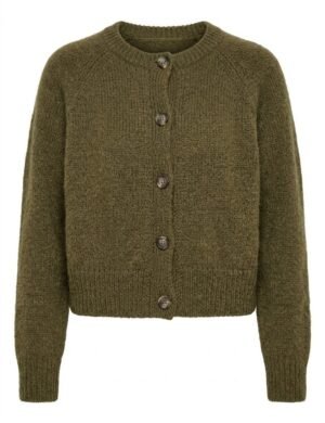 Merino Wool Knitted Cardigan Front