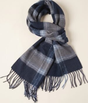 Merino Wool Plaid Scarf
